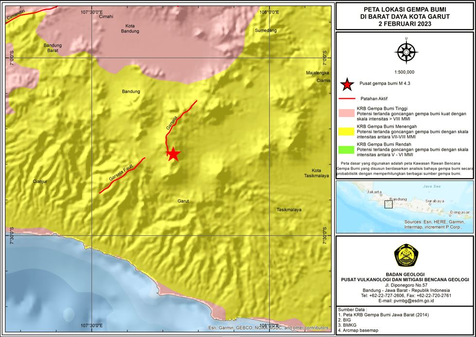 Analisis Geologi Kejadian Gempa Bumi Merusak Di Kabupaten Garut, Provinsi Jawa Barat, Tanggal 1 Februari 2023