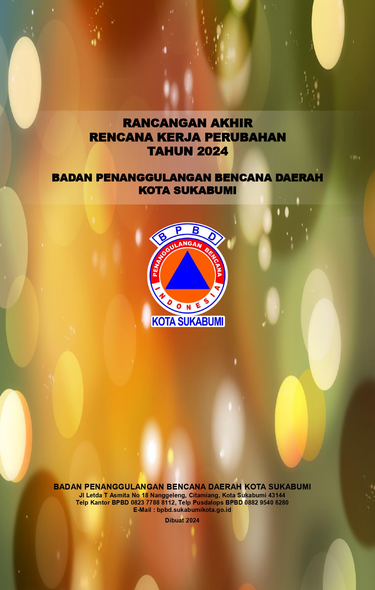 Rencana Kerja BPBD Kota Sukabumi Tahun 2024